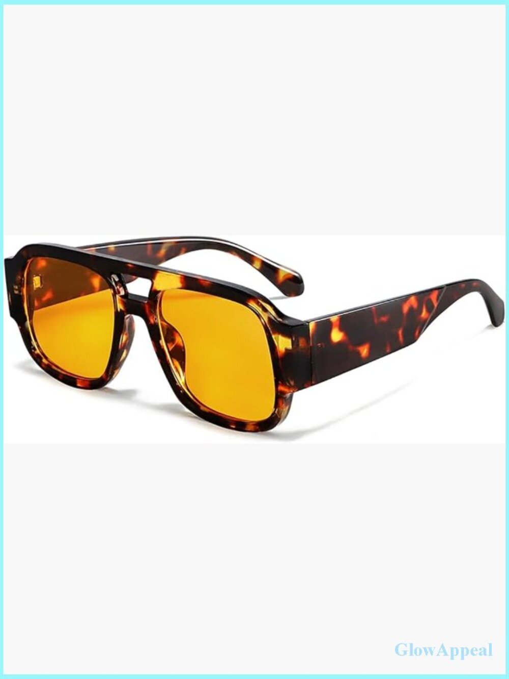 Oversized Aviator Sunglasses Double Bridge UV400 Retro Unisex
